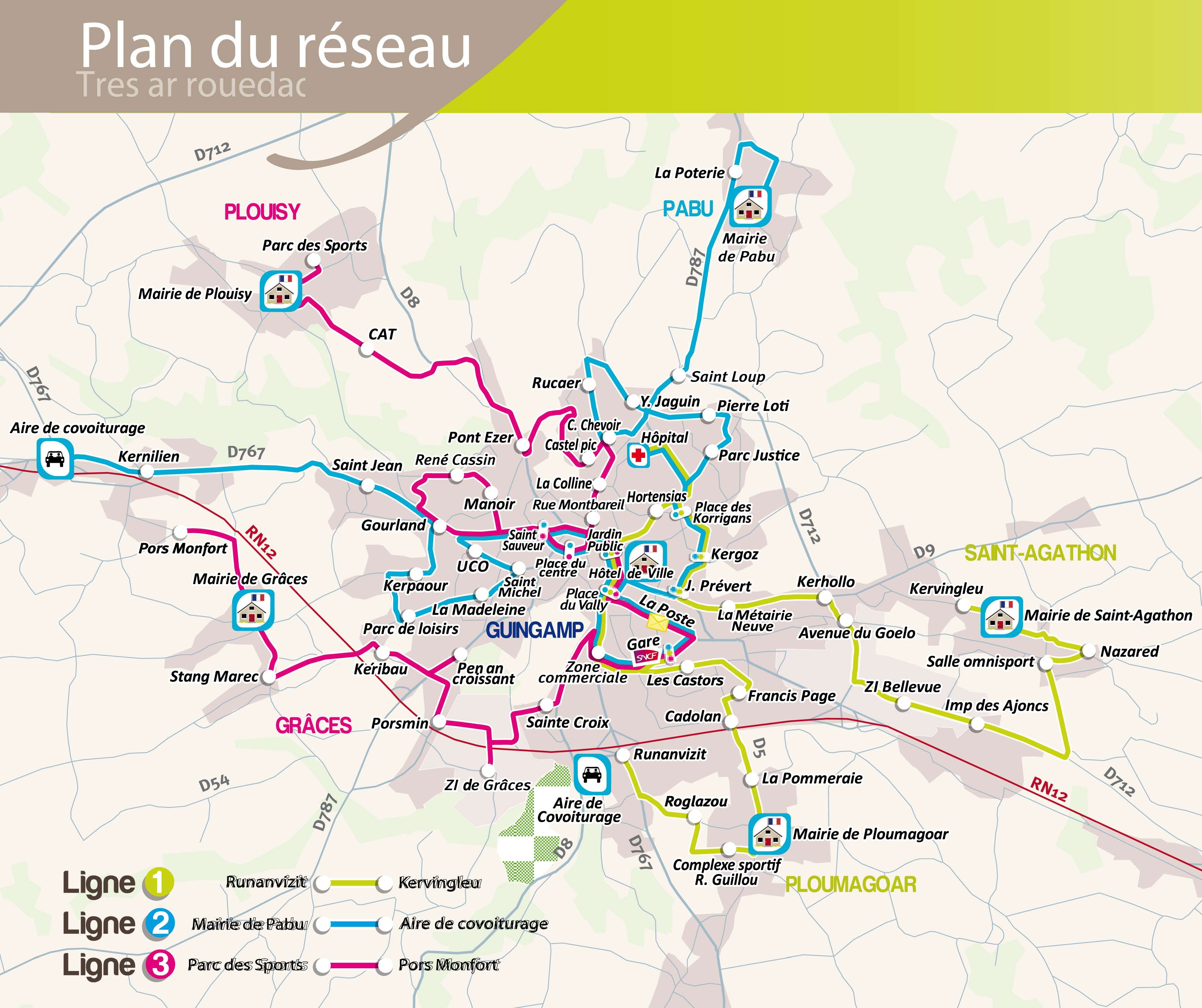 Plan de ligne Axéo